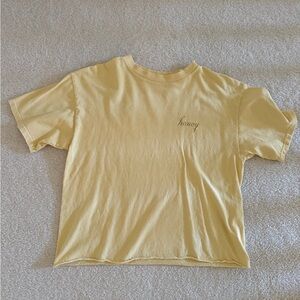 brandy melville butter yellow honey tshirt